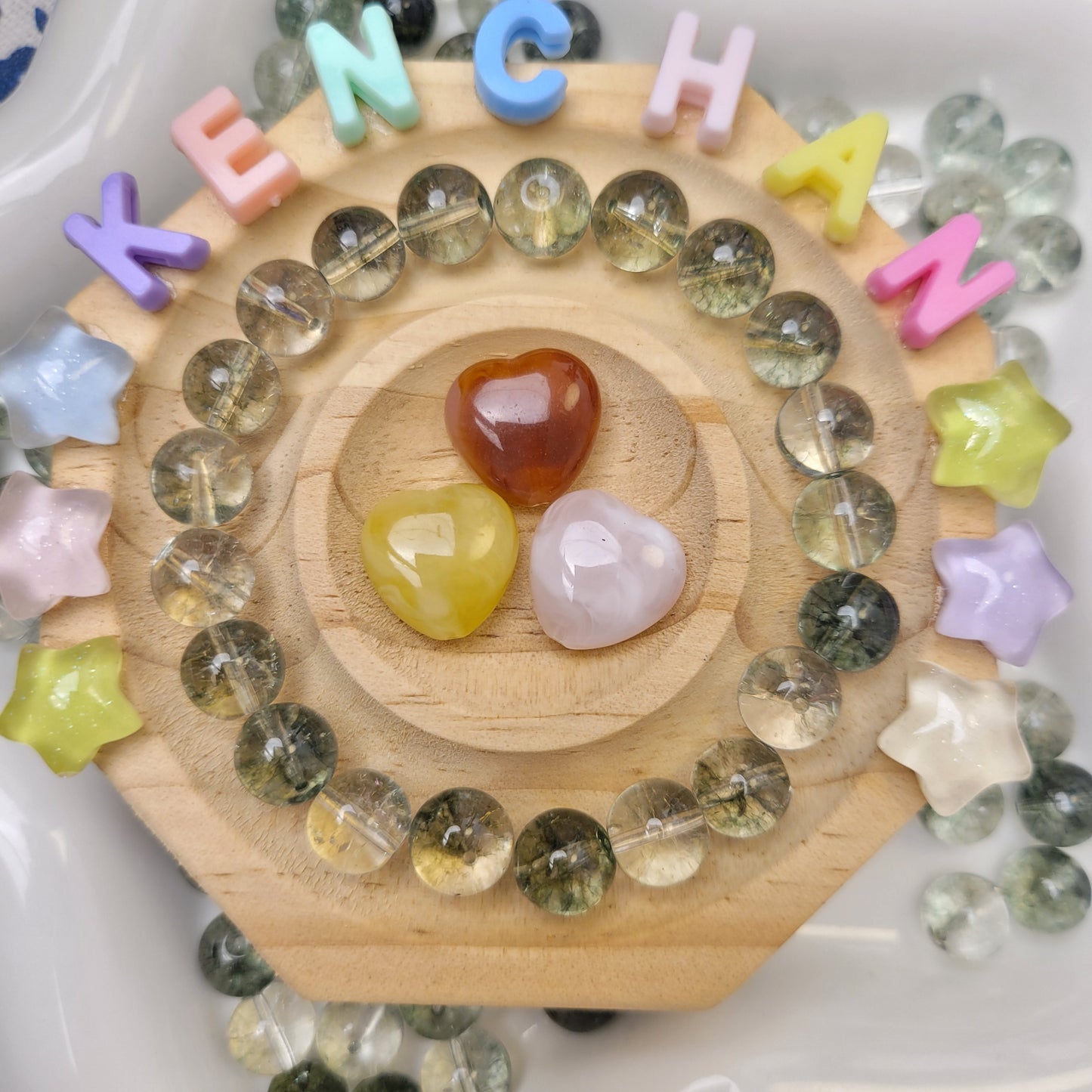 おすすめ:T015グリーンファントム(ガーデンクォーツ水晶サイズ10mm)高品質天然石 めっちゃお得