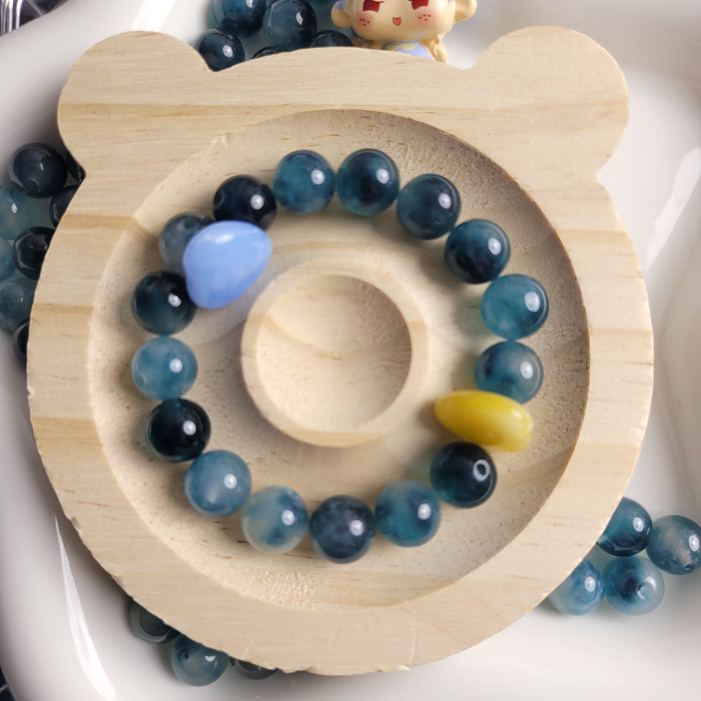 おすすめ:新作 T021 天然翡翠(ヒスイ)アイスタイプ Bluewater(サイズ10mm)高品質天然石 めっちゃ綺麗な色