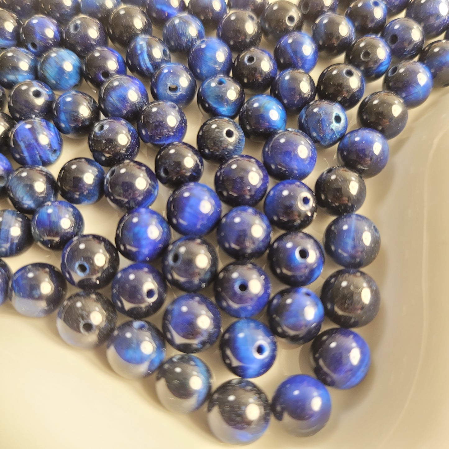 おすすめ:10/14新作 T023 天然ブルータイガーアイ(サイズ8mm)高品質天然石 めっちゃ綺麗な色