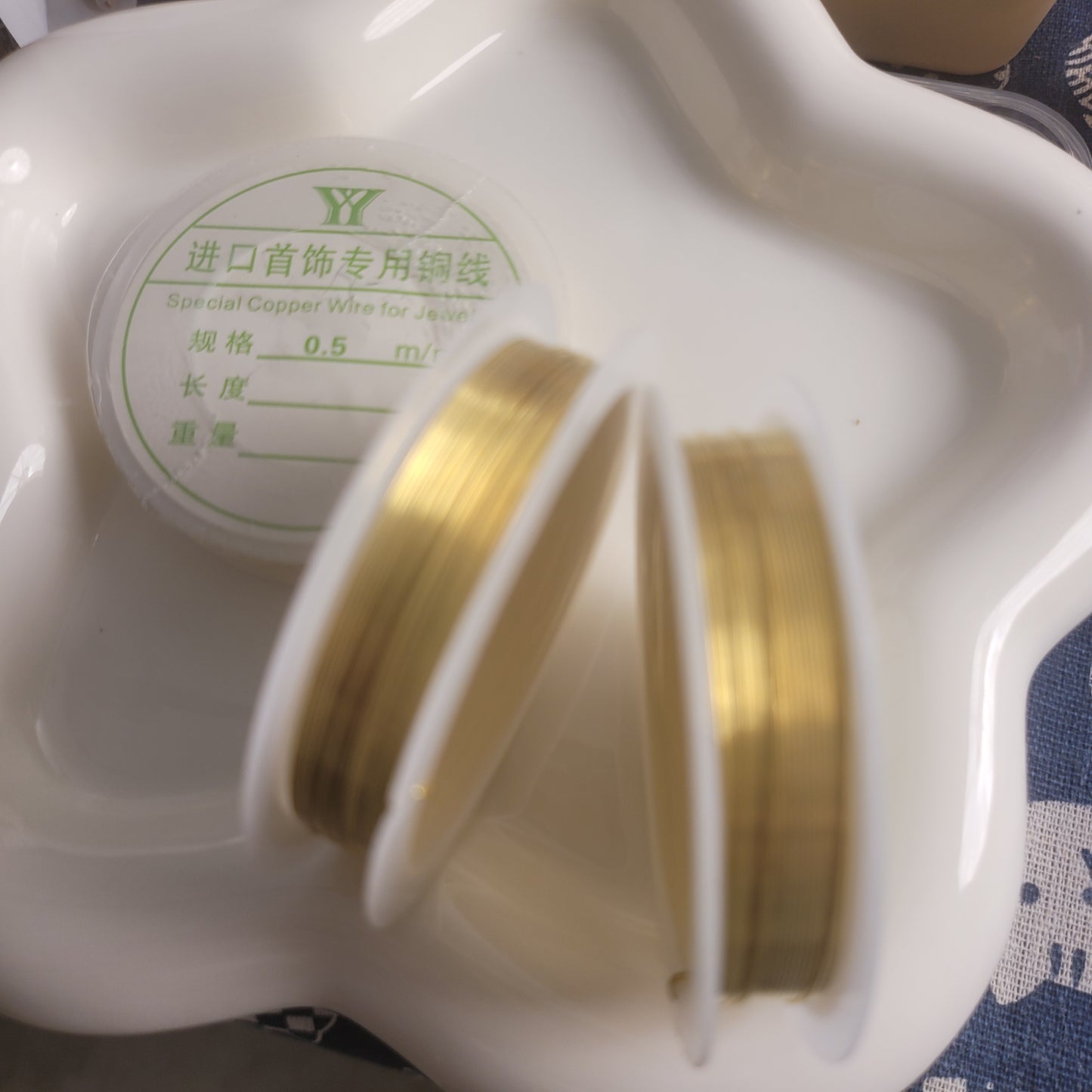 金色 ワイヤー 0.5mm 長さは約5メートル