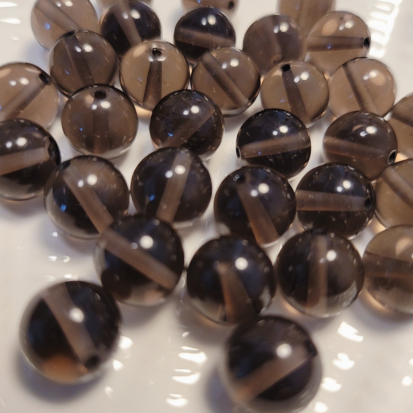 おすすめ:高品質7Aスモーキークォーツ(10mm)T003 天然茶水晶 めっちゃお得!!