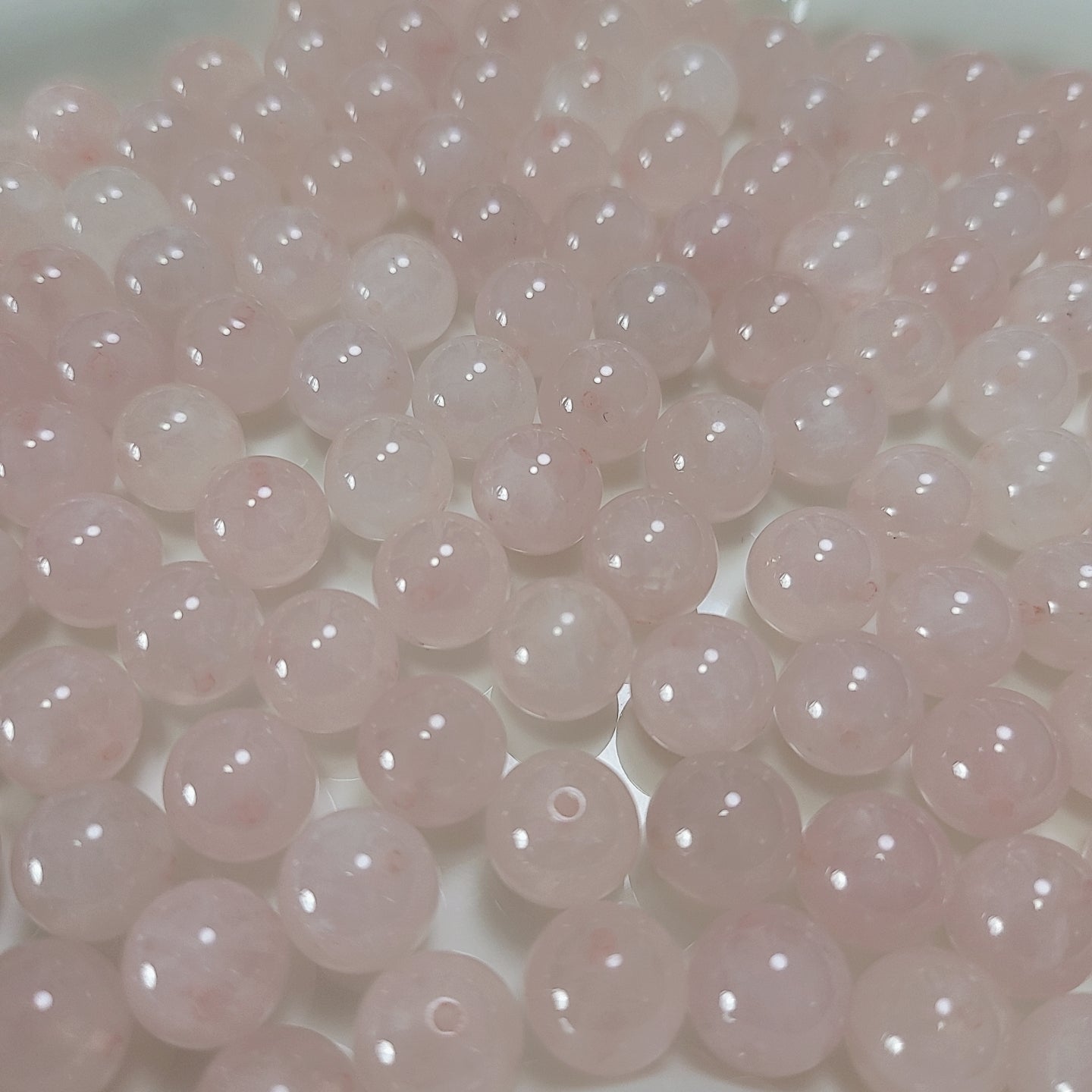 おすすめ: 天然マダガスカル5Aローズクォーツ(10mm)T006 めっちゃお得!!!