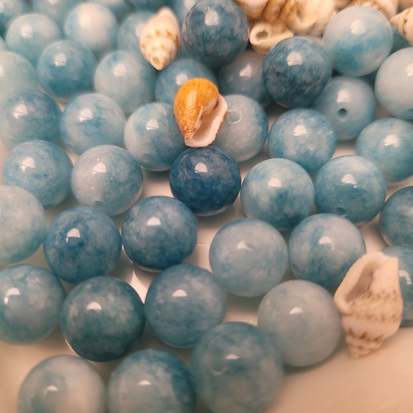 おすすめ：T017　天然ラリマー（サイズ１０ｍｍ）高品質天然石　めっちゃお得