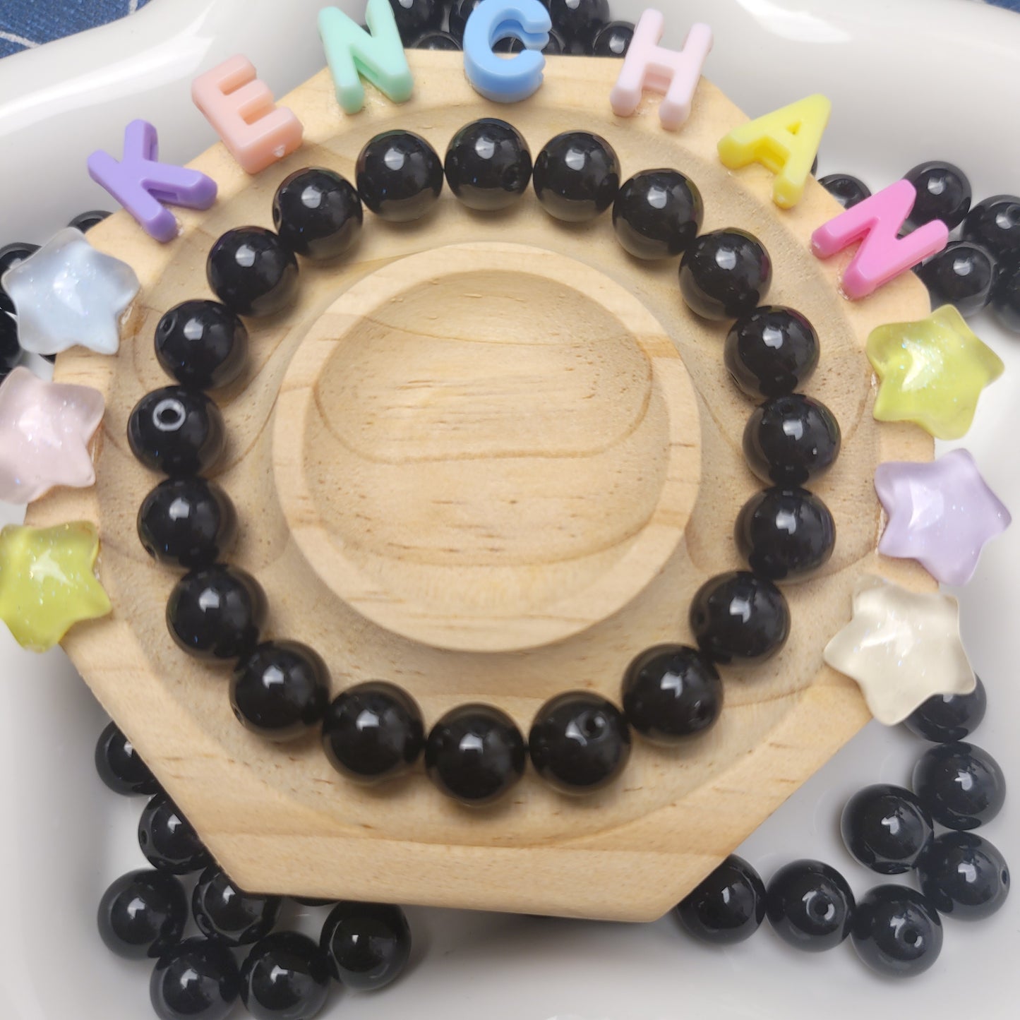 おすすめ：T019　天然黒瑪瑙（サイズ１０ｍｍ）高品質天然石　めっちゃお得