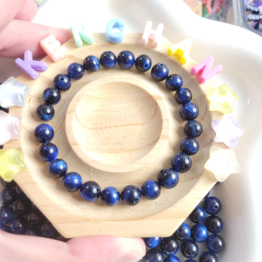 おすすめ：10/14新作　T023　天然ブルータイガーアイ（サイズ8ｍｍ）高品質天然石　めっちゃ綺麗な色