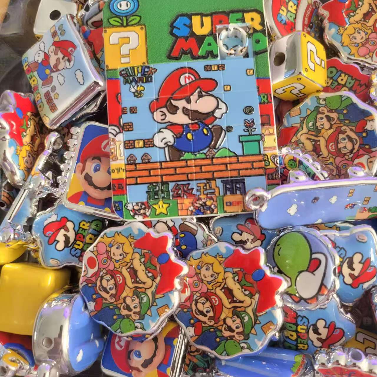 R078「 11/4再販中！！！」オーダーメイド　シルバー「人気」「ハロウインMARIO｡♥｡･ﾟ♡ﾟ･｡♥｡･ﾟ♡ﾟ･｡♥｡」