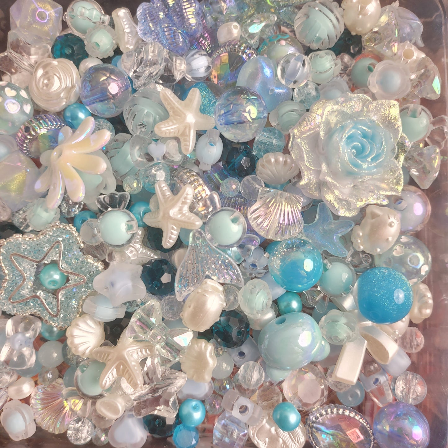 R098「 11/13新作！！！」オーダーメイド「人気」「ocean　Heart｡♥｡･ﾟ♡ﾟ･｡♥｡･ﾟ♡ﾟ･｡♥｡」