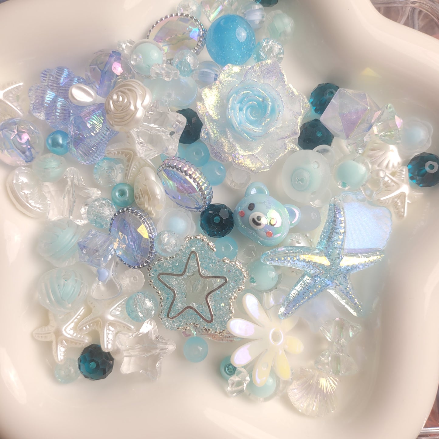 R098「 11/13新作！！！」オーダーメイド「人気」「ocean　Heart｡♥｡･ﾟ♡ﾟ･｡♥｡･ﾟ♡ﾟ･｡♥｡」