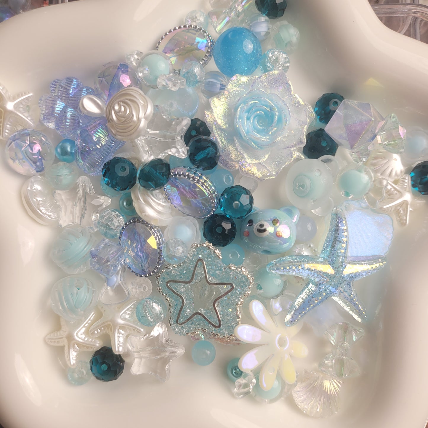 R098「 11/13新作！！！」オーダーメイド「人気」「ocean　Heart｡♥｡･ﾟ♡ﾟ･｡♥｡･ﾟ♡ﾟ･｡♥｡」