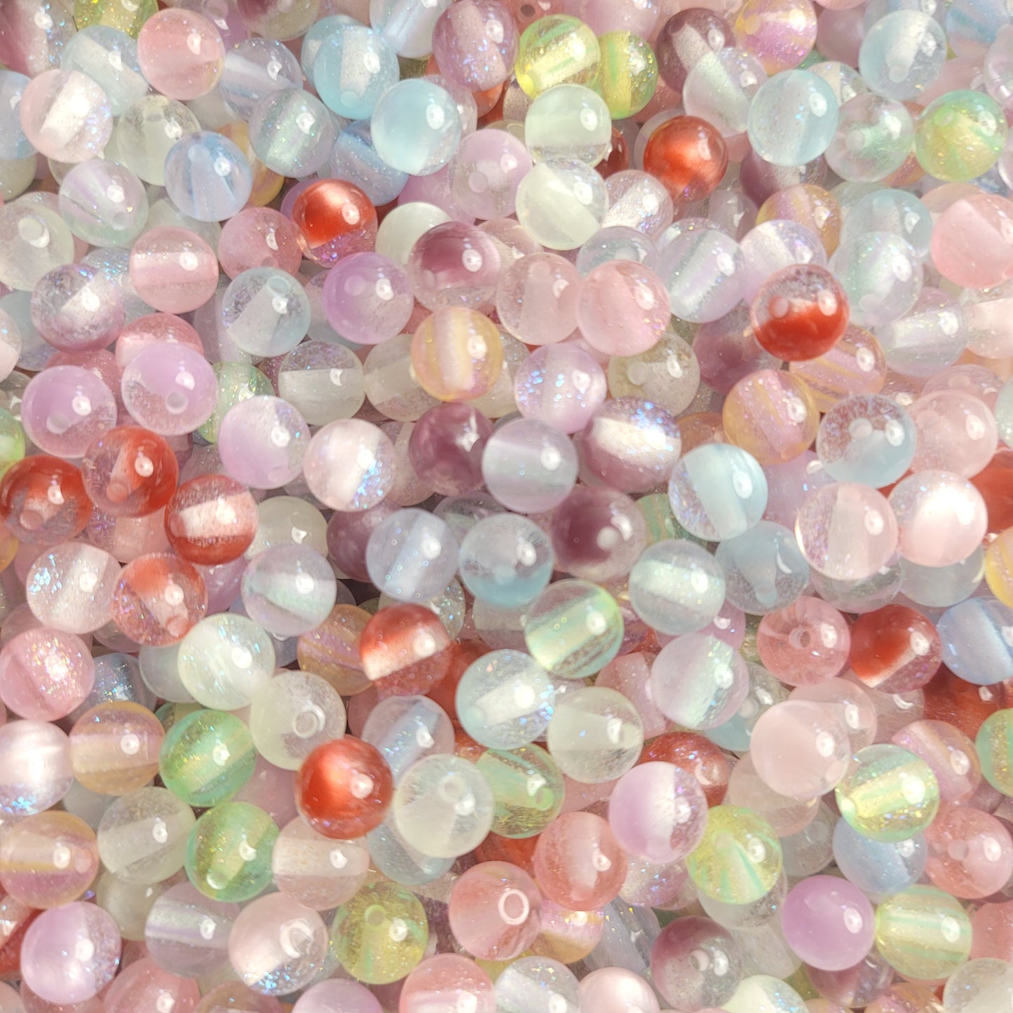 R0110「 11/22新作！！！」「人気」オーロラビーズ　色変わり　ミックスカラー　8ｍｌ