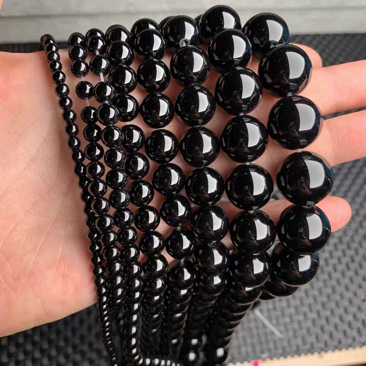 T026　「11/22新作」　天然黒瑪瑙　オニキス　7Ａ　超お得