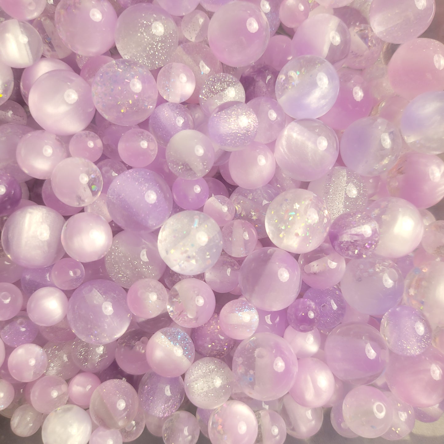 R112「11/25新作」人気超キラキラ！！！綺麗なオーロラビーズミックス　単色　１００ｍｌお得