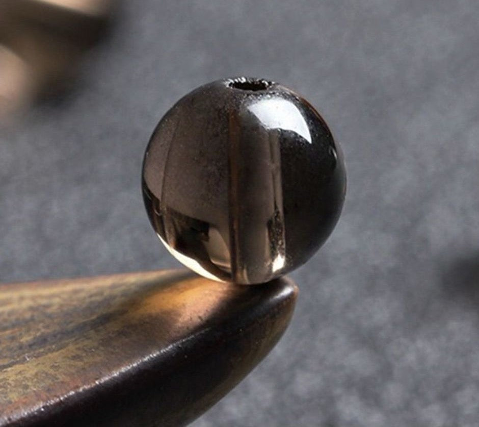 おすすめ：「11/30再販中」高品質７Aスモーキークォーツ（10ｍｍ）T003　天然茶水晶　めっちゃお得！！