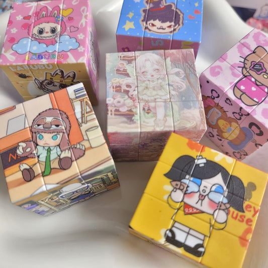 R134「 12/13新作」可愛いルービックキューブ  ミックス三点