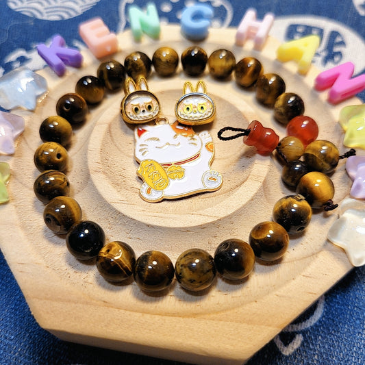 おすすめ：タイガーズアイ（黄色８ｍｍ）T001トラの目の虹彩こさい　めっちゃお得！！！