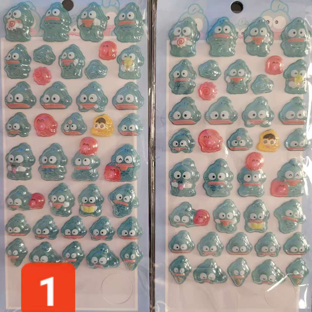 S003　可愛いシール（ボンボンドロップ）　六種類　三枚セット