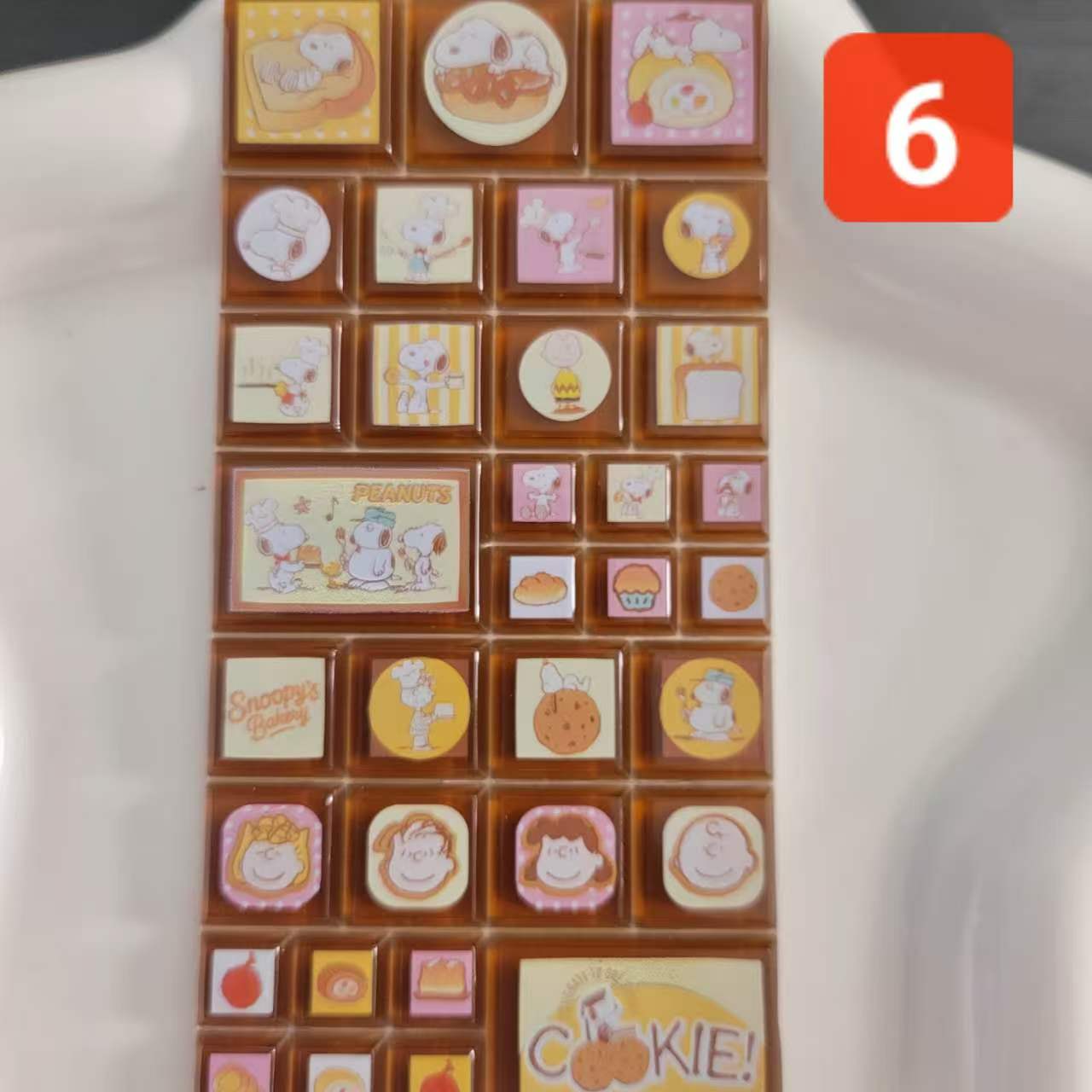 S005 ちいかわわわ　おしりシール　可愛いポンポンドロップ SNOOPYタイルタイプシール