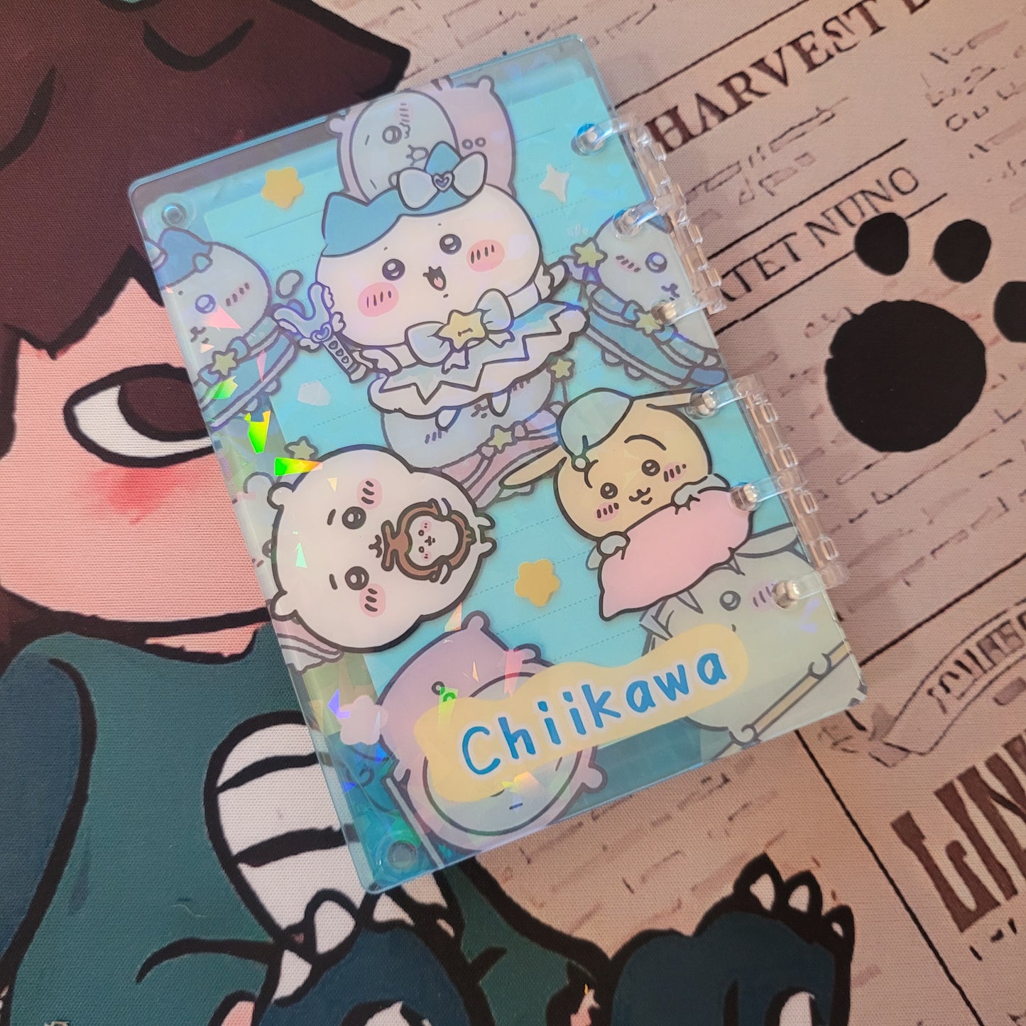 S010 2/11新作　シャカシャカノート　A7サイズ　プーさん、kitty、ちいかわ　めっちゃくちゃ可愛い