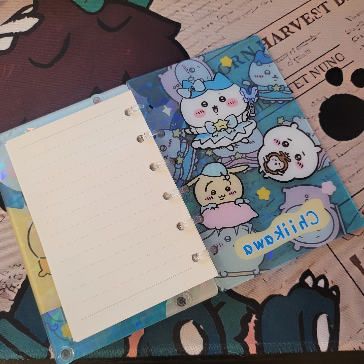 S010 2/11新作　シャカシャカノート　A7サイズ　プーさん、kitty、ちいかわ　めっちゃくちゃ可愛い