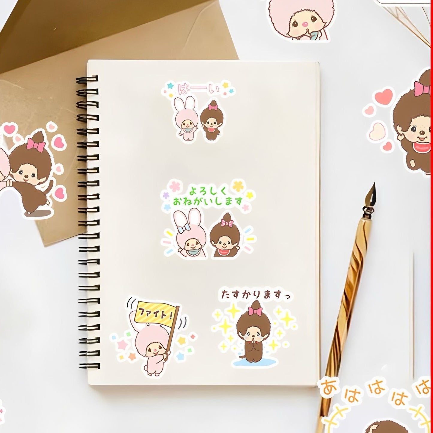 S016　モンチッチシールボックス　80枚入り　めっちゃくちゃ可愛い